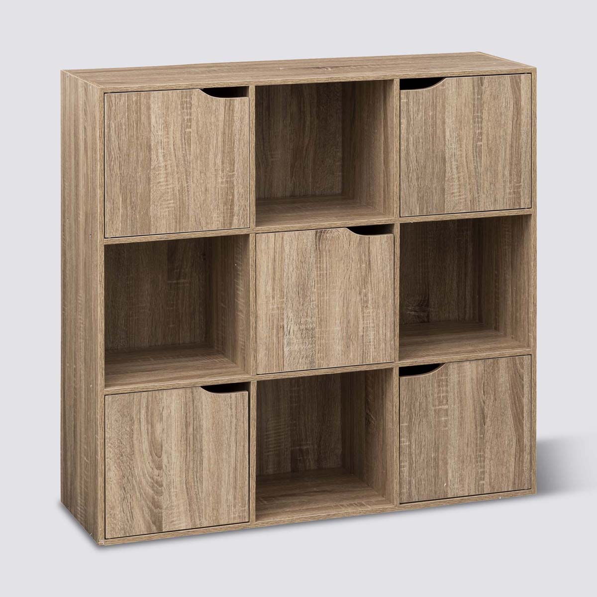 Étagère 9 cases effet chêne naturel L100,5 x H100,5 cm