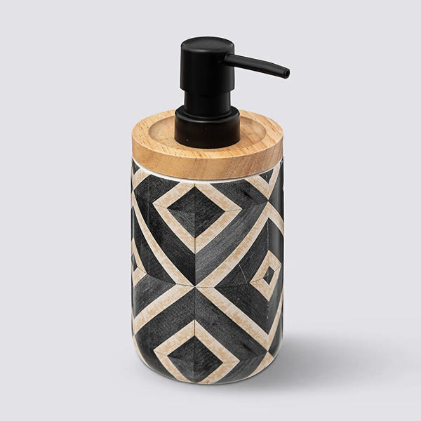 Dispensador de jabón blanco de cerámica deco