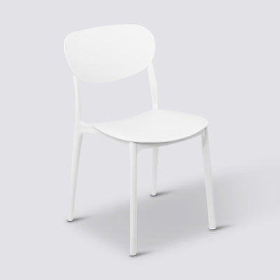 Chaise en plastique empilable blanche