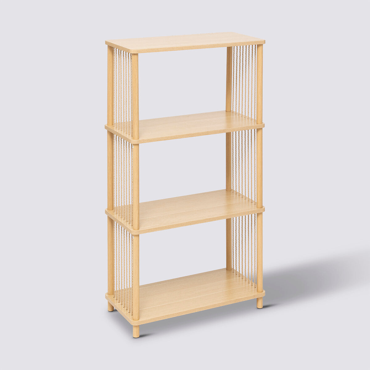 Étagère 4 niveaux effet chêne clair L60 x H110 cm