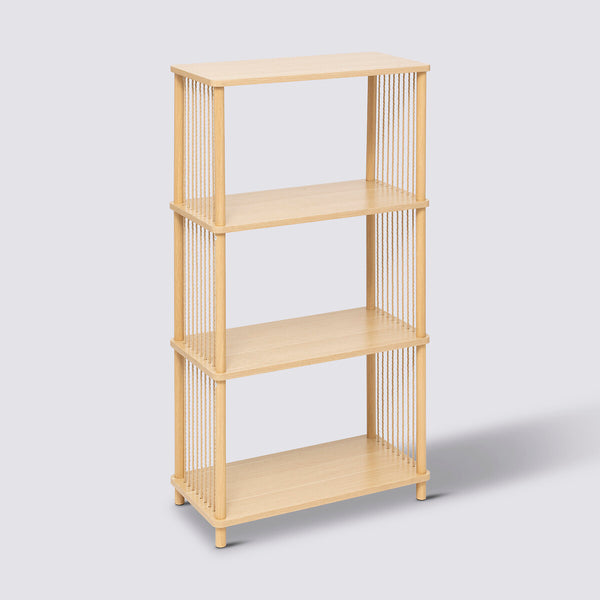 Étagère 4 niveaux effet chêne clair L60 x H110 cm
