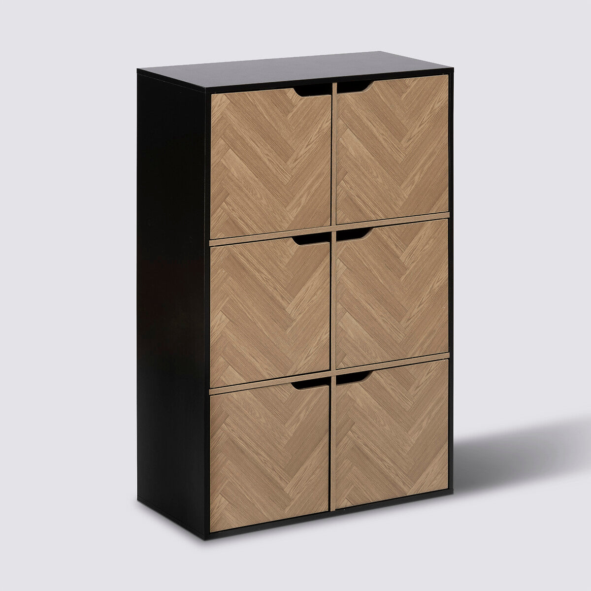 Étagère 6 cases noir L67,5 x H100,5 cm