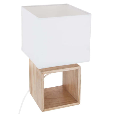 Lampe carrée en bois H32