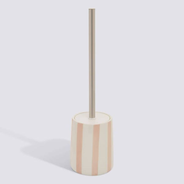 Brosse WC rose en céramique