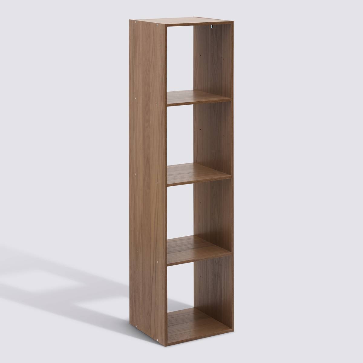 Étagère 4 cases 34,5 x 32 x 134 cm effet noyer