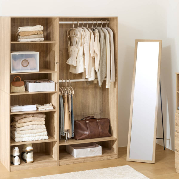 Module penderie 80 x 48 x 180 cm effet chêne naturel