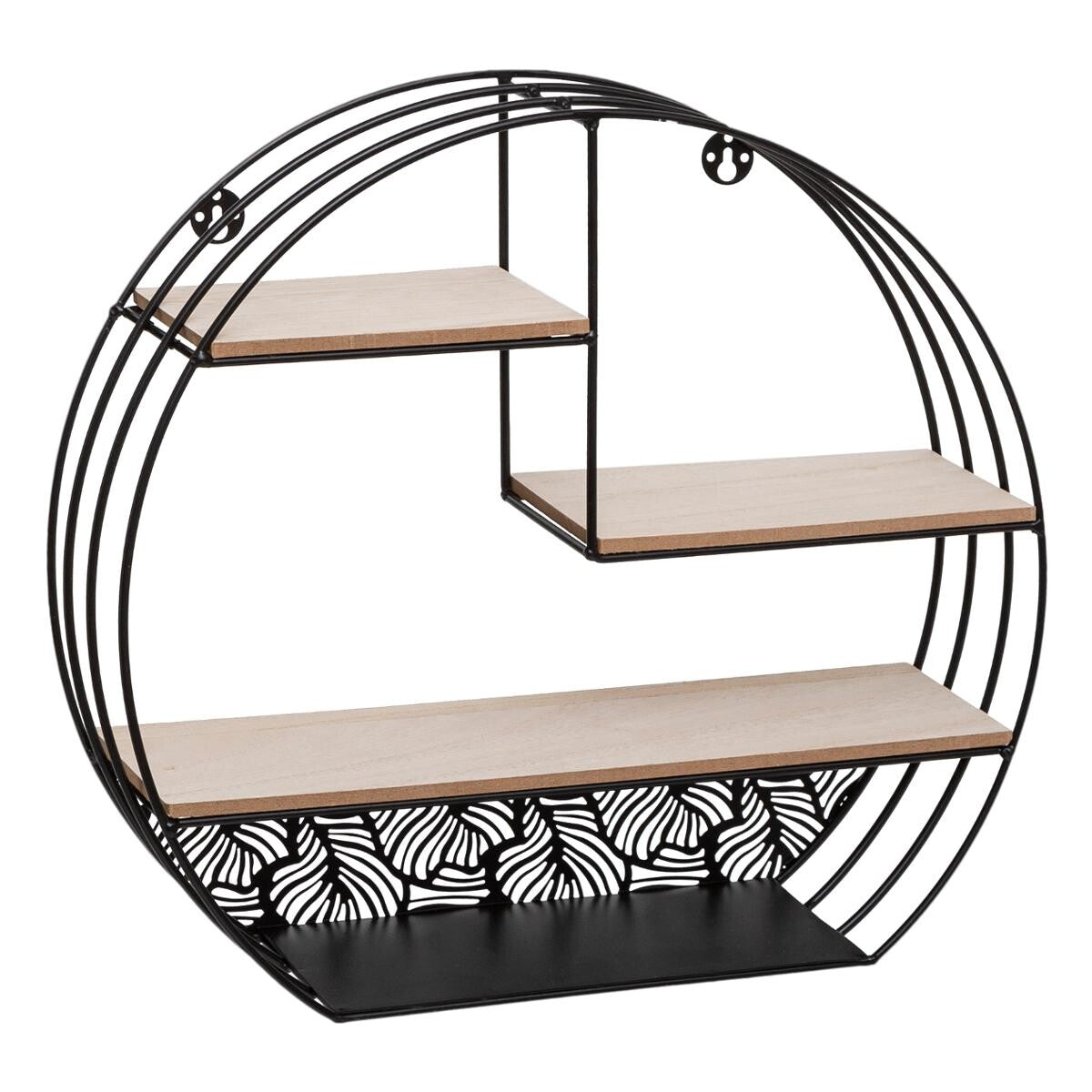 Etagère murale noire métal 39x10x36