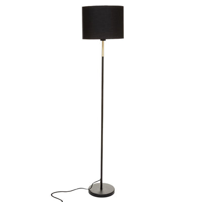 Lampadaire droit noir et doré 32x151
