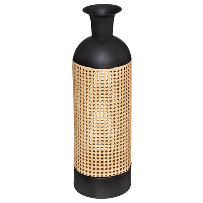 Vase en rotin noir H60