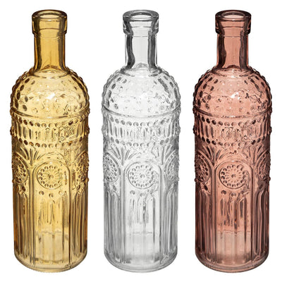 Lot de 3 vases bouteilles H25