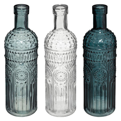 Lot de 3 vases bouteilles H25