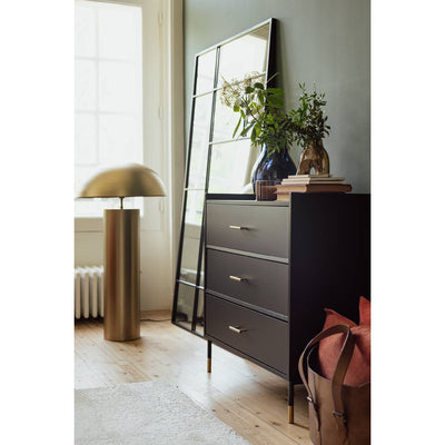 Grand miroir fenêtre cadre métal noir 97 x 167 cm