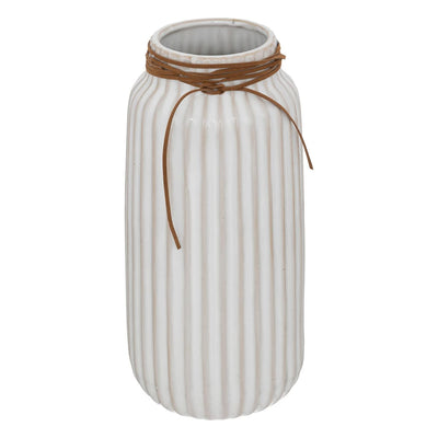 Vase en céramique blanche H29
