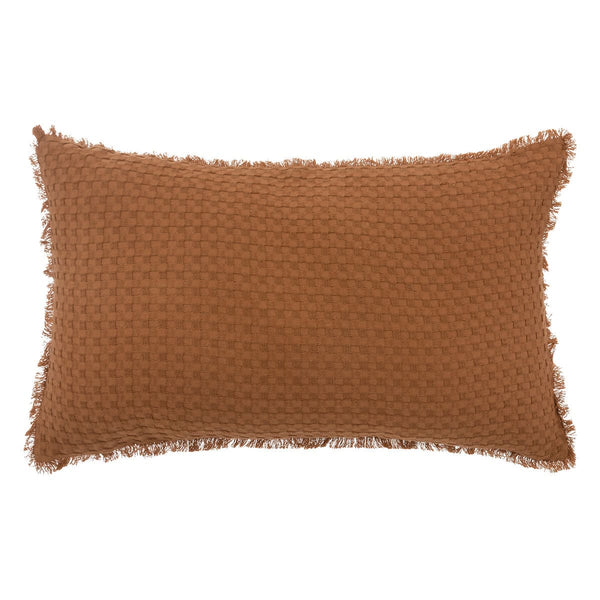 Coussin nid d'abeille Terracotta 30x50
