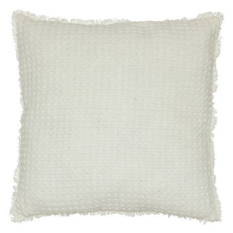 Coussin nid d'abeille blanc 40x40
