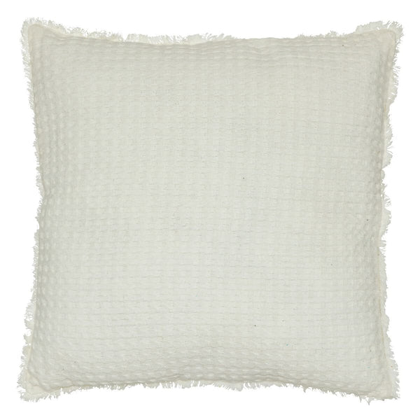 Coussin nid d'abeille blanc 40x40