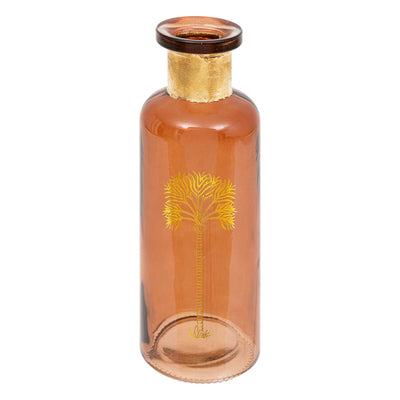 Vase en verre ambre H22