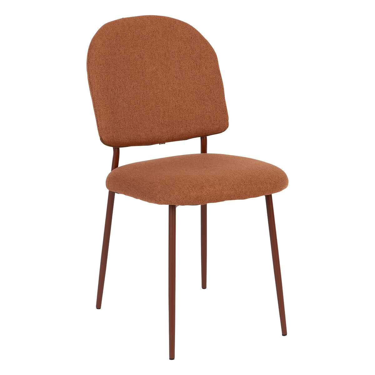 Chaise en métal terracotta