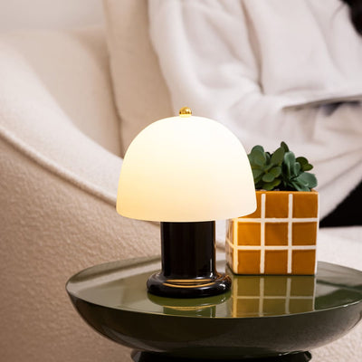 Lampe à poser champignon noir H21