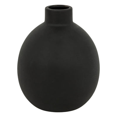 Vase en céramique noire H18