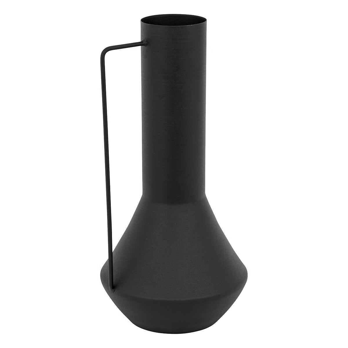 Jarrón de metal negro H35