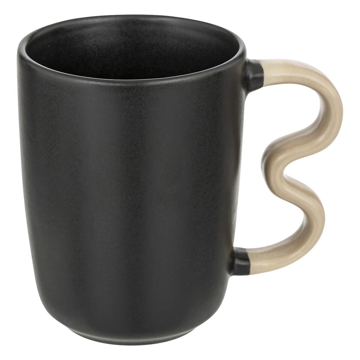 Taza 35cl art déco rosa asa negra