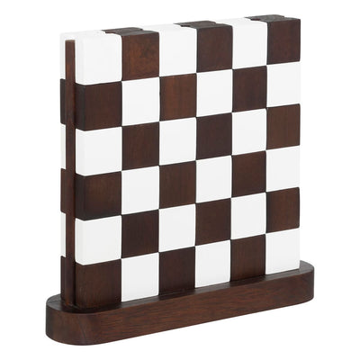 Déco damier en bois H28