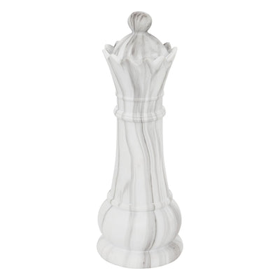 Piece echec blanc effet marbre H27