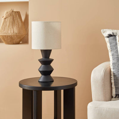 Lampe en céramique noire H40