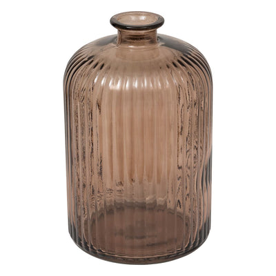 Vase bocal en verre marron H23