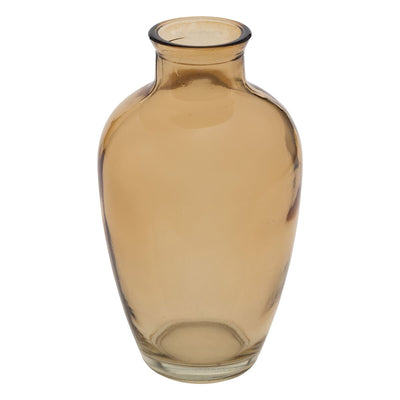 Vase en verre ambre H13