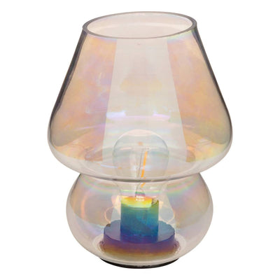 Lampe déco à poser champignon led H19cm Transparent