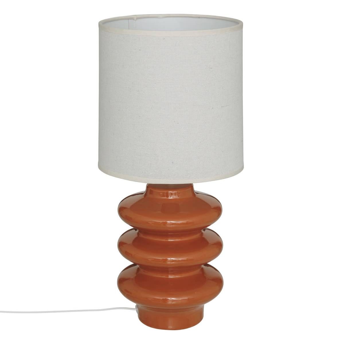 Lampe à poser art déco terracotta H45