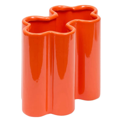 Vase en céramique orange H25