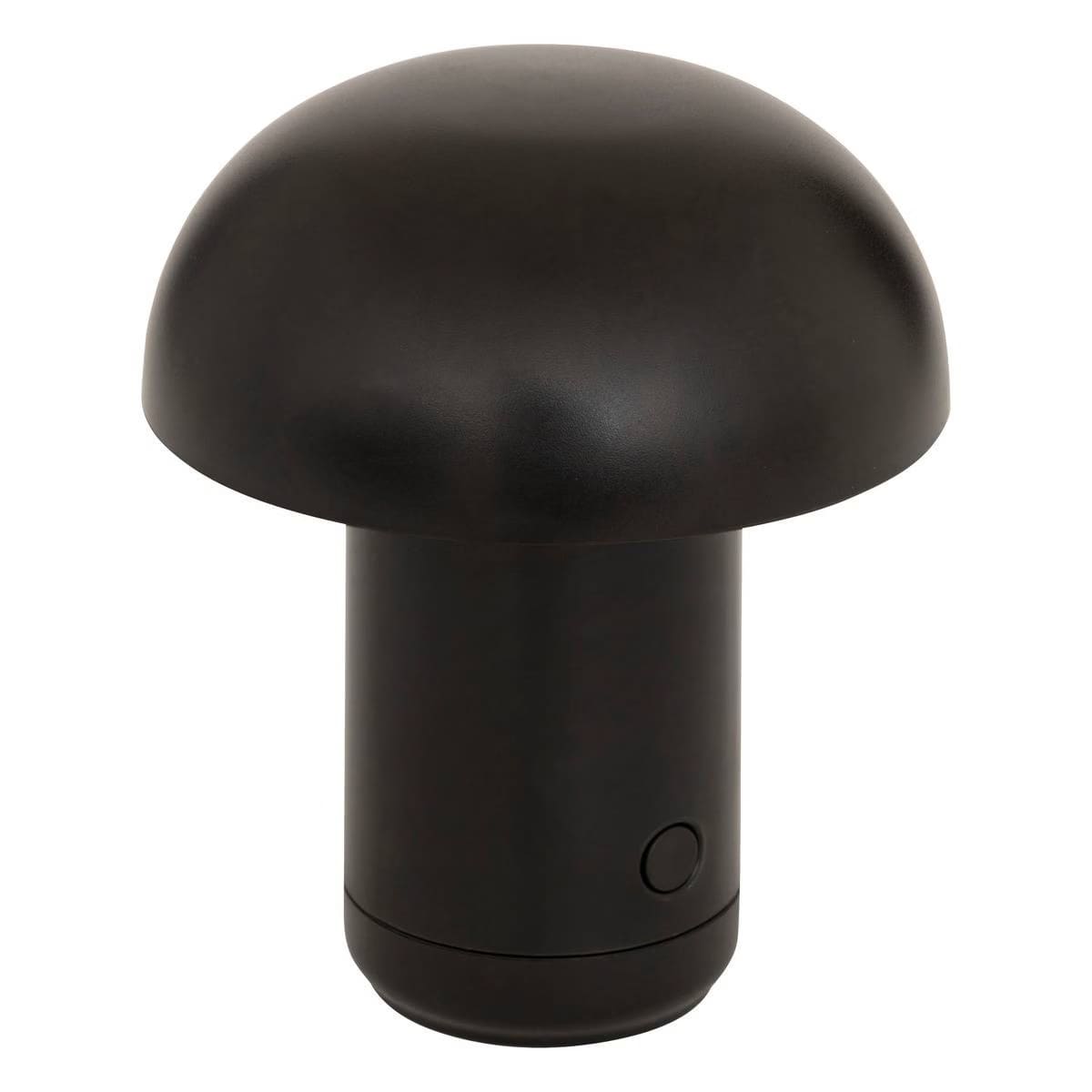 Petite lampe déco à poser champignon led H11cm noir