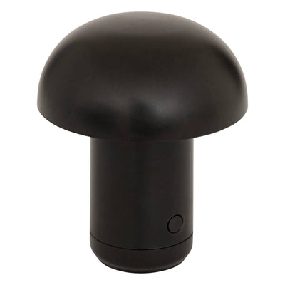 Petite lampe déco à poser champignon led H11cm noir