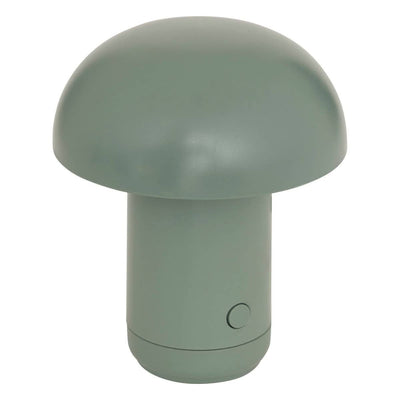 Petite lampe déco à poser champignon led H11cm vert