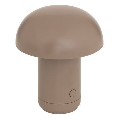 Petite lampe déco à poser champignon led H11cm marron