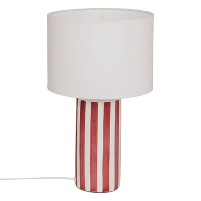 Lampe en céramique rouge grenat H47
