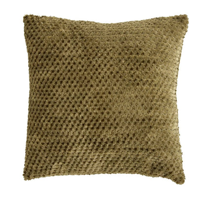 Coussin jacquard kaki 40x40