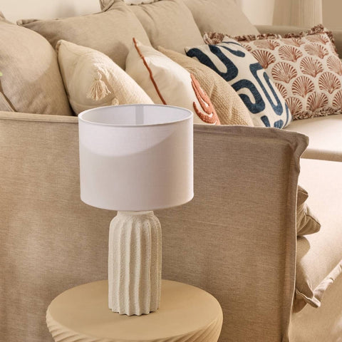 Lampe en résine beige H37