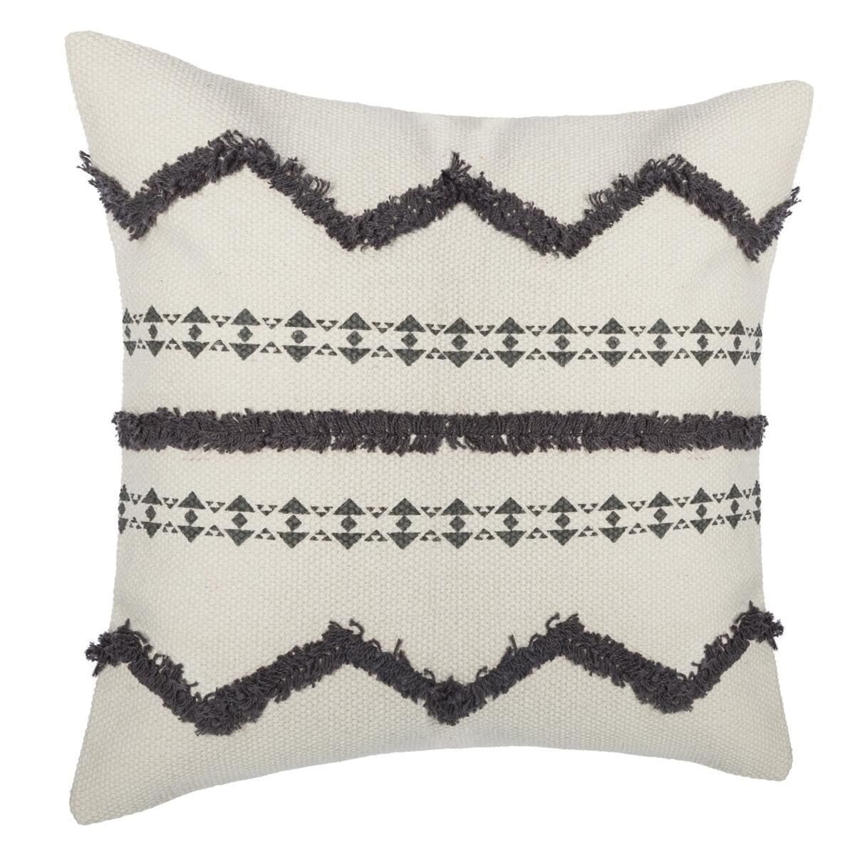 Coussin ethnique beige 40x40