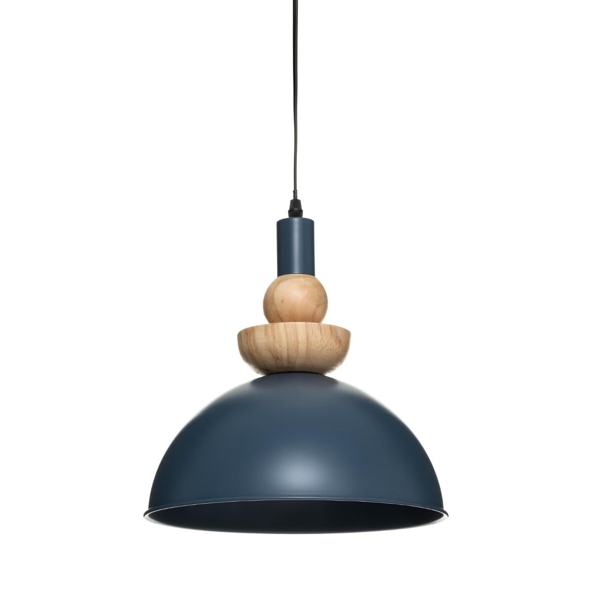 Suspension art déco ronde bleu marine en métal D31