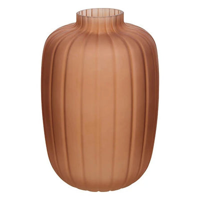Vase en verre fumé ambre H25