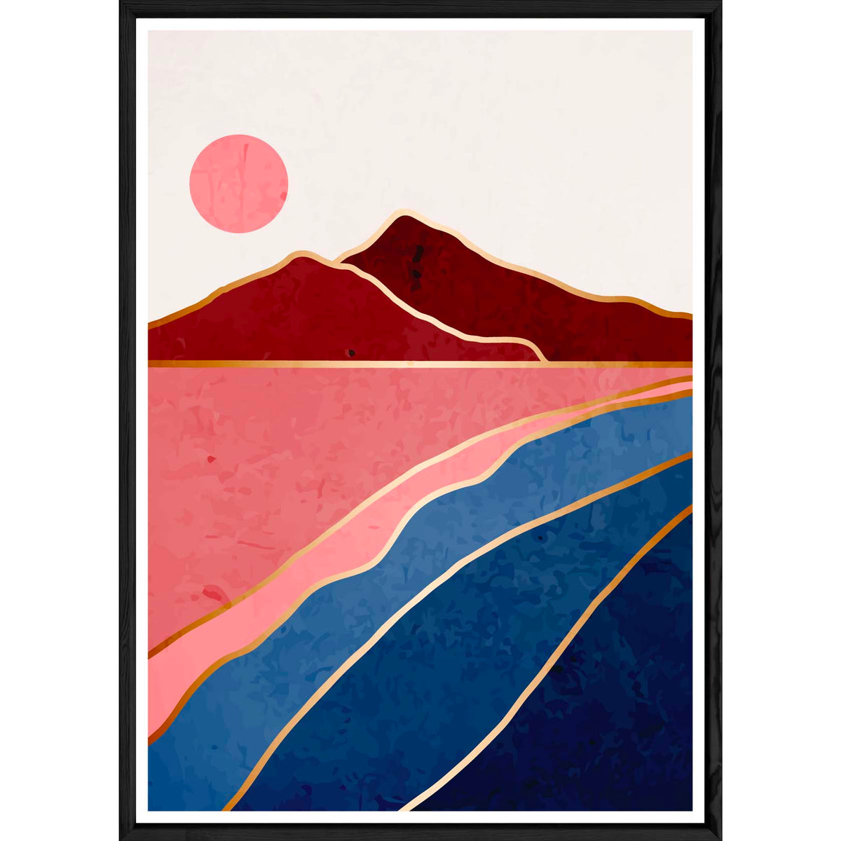 Tableau paysage avec cadre noir – Taille 23x32
