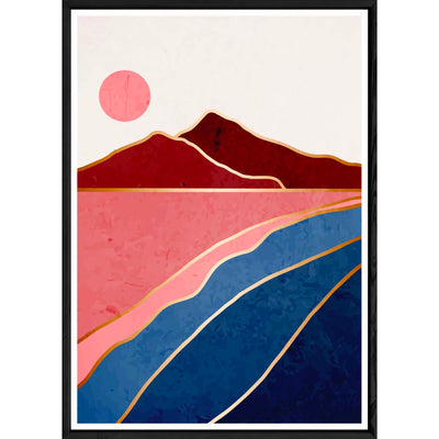Tableau paysage avec cadre noir – Taille 32x42