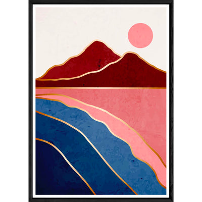 Tableau paysage avec cadre noir – Taille 32x42