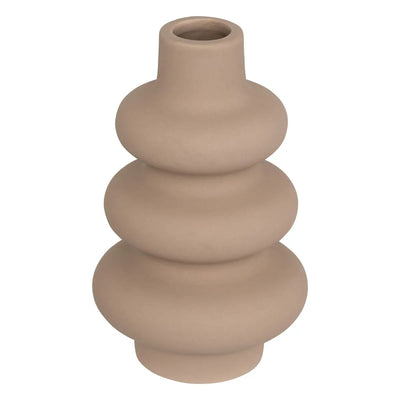 Vase beige en céramique H15