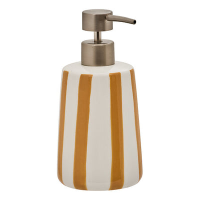 Distributeur à savon en céramique ocre