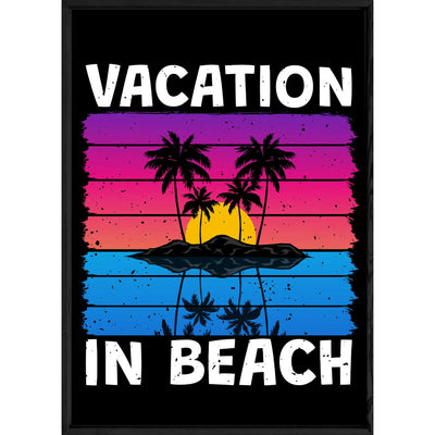 Tableau California avec cadre noir POP – Taille 32x42